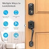Smart Lock Front Door, SMONET Keyless Entry Door Lock with Handle thumbnail 2