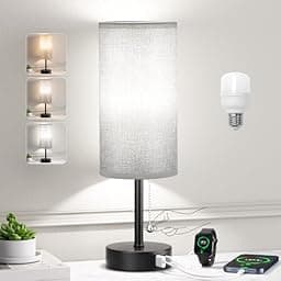 Grey Bedside Lamp photo
