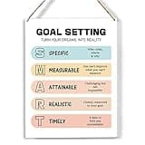 Goal Setting Wood Sign Mental Health Wooden Signs Smart Hanging Plaque Home Office Wall Art thumbnail 1