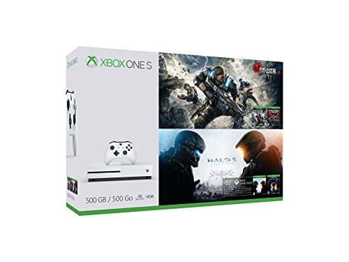 Xbox One S 500GB Console - Gears of War & Halo Special Edition Bundle main view