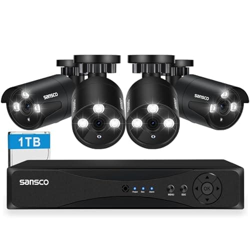 [True HD] SANSCO 2K Expandable 8CH Home Security Camera System w/ 1TB HDD main view