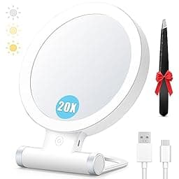 MIYADIVA 20X Magnifying Mirror with Light photo