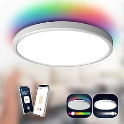 TALOYA Work with Apple Homekit/Siri Smart LED Flush Mount Ceiling Light photo