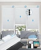 Magnetic Smart Motorized Blinds 100% Blackout with Alexa Google Cellular Shades Cordless Honeycomb with Remote, 29" Wx64 H, White thumbnail 1