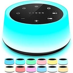 ColorsNoise Sound Machine and White Noise Machine with 30 Soothing Sounds with 12 Colors Baby Night Light with Memory Function photo