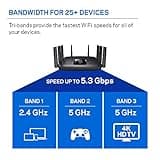 Linksys WiFi 5 Router, Tri-Band, 3,000 Sq. ft Coverage, 25+ Devices, Speeds up to (AC5400) 5.4Gbps - EA9500 thumbnail 4