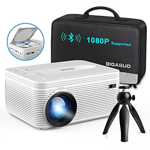BIGASUO HD 9000L Bluetooth Projector Built in DVD Player main view