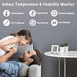 ThermoPro TP49 2 Pieces Digital Hygrometer Indoor Thermometer Humidity Meter Mini Hygrometer Thermometer with Temperature and Humidity Monitor Room Thermometer thumbnail 2
