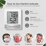 ThermoPro TP49 2 Pieces Digital Hygrometer Indoor Thermometer Humidity Meter Mini Hygrometer Thermometer with Temperature and Humidity Monitor Room Thermometer thumbnail 3