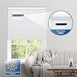 Magnetic Smart Motorized Blinds 100% Blackout with Alexa Google Cellular Shades Cordless Honeycomb with Remote, 29" Wx64 H, White thumbnail 2