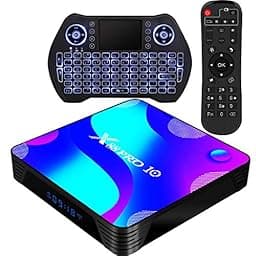 Android TV Box 12.0 2GB 16GB WiFi6 2.4G 5.8G 8K TV Box H618 Chipset Support HDR10 BT5.0 USB 2.0 Ethernet LAN 3D with Mini Backlit Keyboard photo