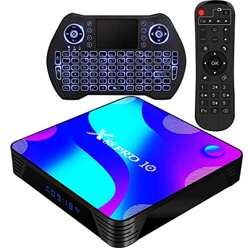 Android TV Box 12.0 2GB 16GB WiFi6 2.4G 5.8G 8K TV Box H618 Chipset Support HDR10 BT5.0 USB 2.0 Ethernet LAN 3D with Mini Backlit Keyboard main view