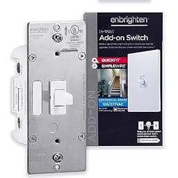 Enbrighten 700 Series Add-on In-Wall Smart Switch QuickFit & SimpleWire, Toggle, Wi-Fi, Z-Wave, Zigbee, Not A Standalone Switch, Smart Light Switch, 3 Way Switch, Alexa, Google Assistant photo