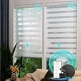 CITOLEN Motorized Blinds with Integral Valance Zebra Blinds Upgraded Smart Blinds Custom Size Automatic Blinds for Windows Remote Control Electric Zebra Shades Alexa/Google Blinds thumbnail 1