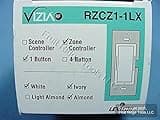 Leviton Ivory/White/Almond Vizia 1-Button RF Dimming Zone Controller Z-Wave RZCZ1-1LX thumbnail 4