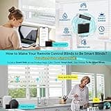 CITOLEN Motorized Blinds with Integral Valance Zebra Blinds Upgraded Smart Blinds Custom Size Automatic Blinds for Windows Remote Control Electric Zebra Shades Alexa/Google Blinds thumbnail 3