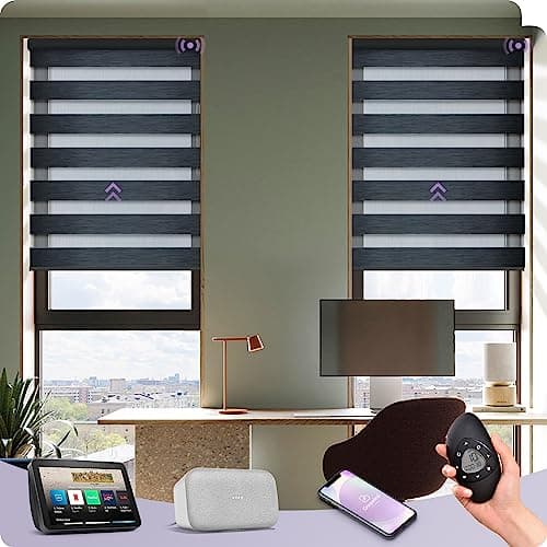 Graywind Motorized Zebra Blinds main view