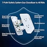 USB Charger Surge Protector 5 Outlet Extender with 4 USB Charging Ports thumbnail 4