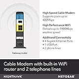 NETGEAR Nighthawk Cable Modem WiFi Router Combo with Voice C7100V (Renewed) thumbnail 2