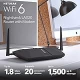 NETGEAR Nighthawk 4-Stream AX4 WiFi 6 Router with 4G LTE Built-in Modem (LAX20) thumbnail 4