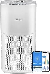 LEVOIT Air Purifiers for Home Large Room, Covers Up to 3175 Sq. Ft, Smart WiFi and PM2.5 Monitor, 3-in-1 Filter Captures Particles, Smoke, Pet Allergies, Dust, Pollen, Alexa Control, Core 600S, White photo