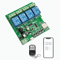 Newgoal 4 Channels WiFi Wireless Smart Switch Inching Self-Locking Relay Module photo
