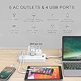 6ft Extension Cord Smart Plug Surge Protector thumbnail 2