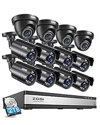ZOSI 16CH 1080P Security Camera System with 2TB Hard Drive photo