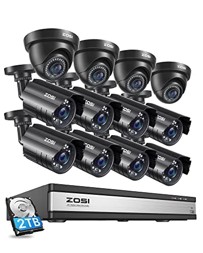 ZOSI 16CH 1080P Security Camera System with 2TB Hard Drive main view