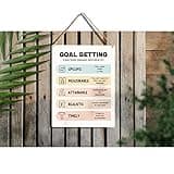 Goal Setting Wood Sign Mental Health Wooden Signs Smart Hanging Plaque Home Office Wall Art thumbnail 2
