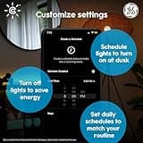 GE Lighting CYNC Smart LED Light Bulbs, Full Color, Bluetooth and Wi-Fi Enabled, Compatible with Alexa Google Home, A19 Bulbs (Pack of 4) thumbnail 2