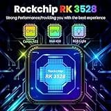 TV Box Android 13.0 4GB RAM 32GB ROM RK3528 WiFi 6 Smart TV Box RGB Light Set Top Box BT5.0 Ultra HD 1080P 4K 8K HLG Mode HDR10+ WiFi 6 USB 3.0 Android Box with Mini Wireless Backlit Keyboard thumbnail 3