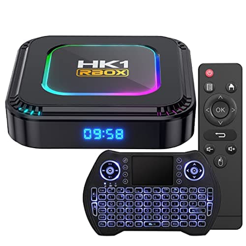 TV Box Android 13.0 4GB RAM 32GB ROM RK3528 WiFi 6 Smart TV Box RGB Light Set Top Box BT5.0 Ultra HD 1080P 4K 8K HLG Mode HDR10+ WiFi 6 USB 3.0 Android Box with Mini Wireless Backlit Keyboard main view