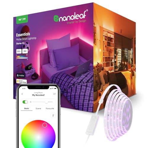 Nanoleaf Essentials Matter Bluetooth & Thread Smart LED Lightstrip 200" Smarter Kit main view