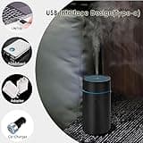 Car Diffuser USB Cool Mist Humidifier Aromatherapy Essential Oil Diffuser Portable Oil Diffuser for Car Home Office Bedroom (Black) thumbnail 2