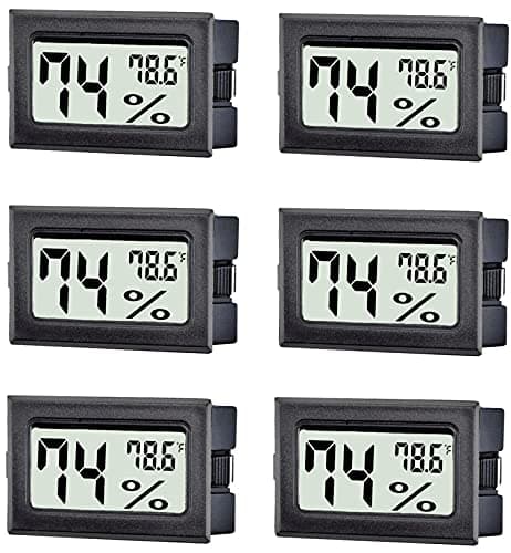 TASOGEN 6 Pack Mini Digital Thermometer Hygrometer main view