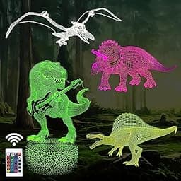 Crtivetoys 3D Dinosaur Night Light for Boys photo