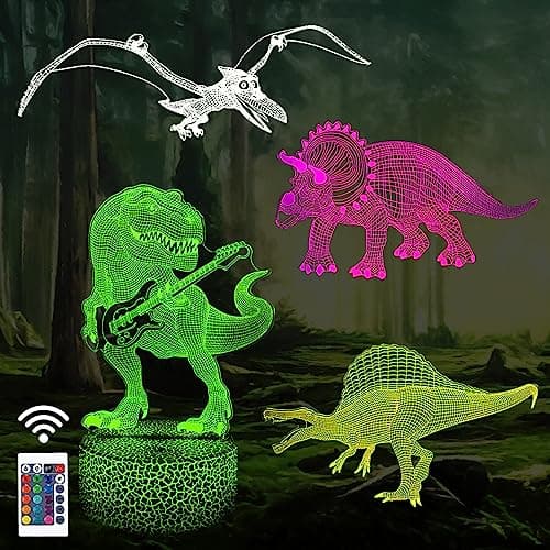 Crtivetoys 3D Dinosaur Night Light for Boys main view